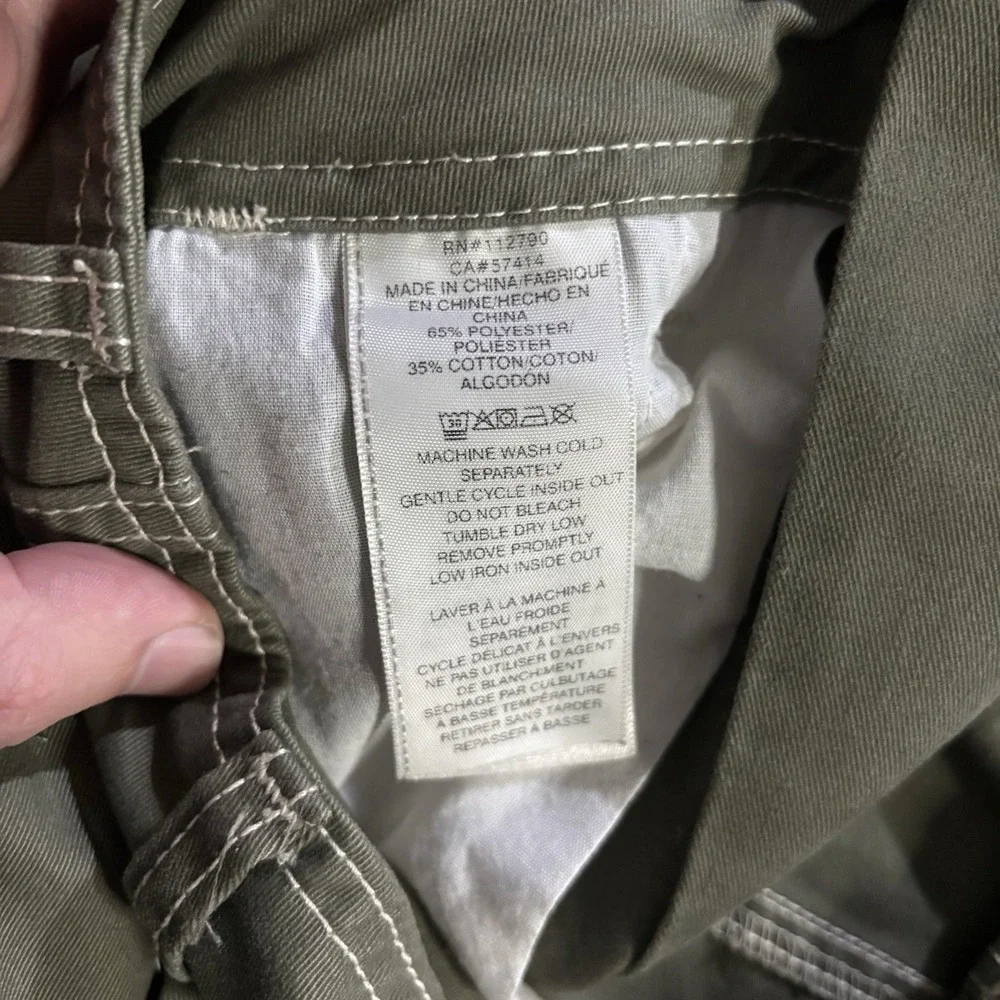 True Religion Men's Kalamata Olive Green Cargo Pants Horseshoe Outline Size 32